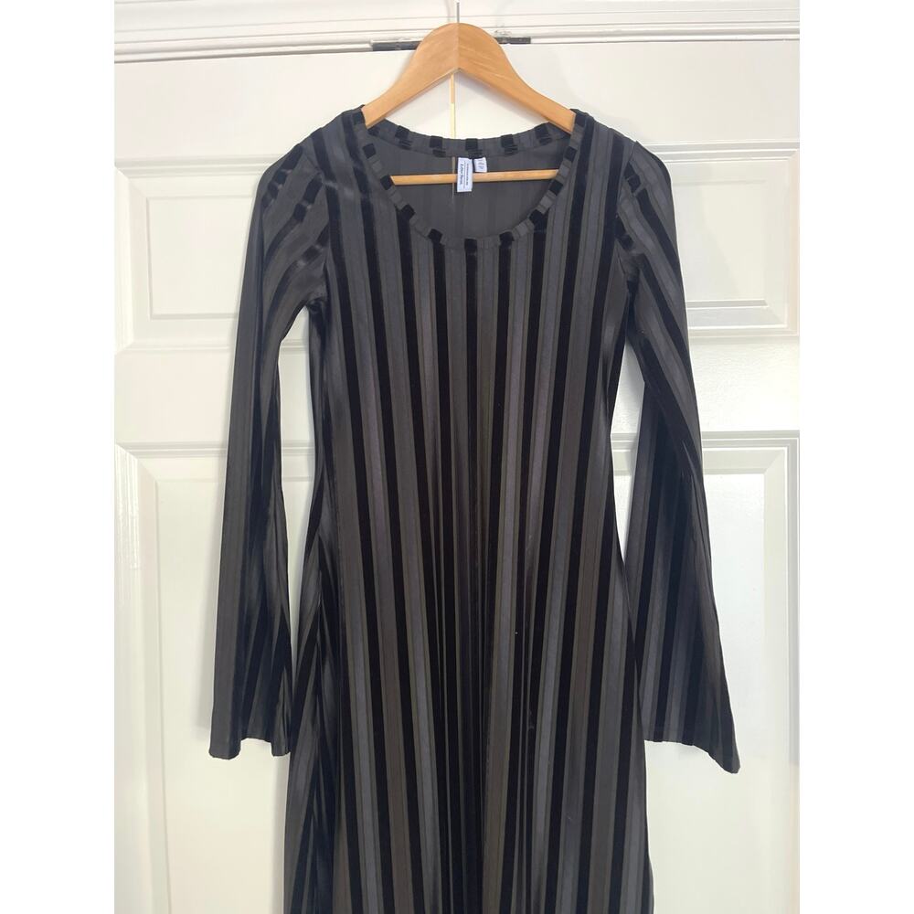 Gothic Velvet‎ Striped Midi Dress Sz 4 &other stories with Stockholm Atelier